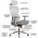 Офисное кресло "D1 Air" Mealux HF-D1 F/G, Grey, до 136 кг - изображение 2