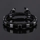 Мужской браслет «Титан» с квадратным гематитом (Размер: 19 см)(VP-378-19) - изображение 1