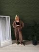 Женский спортивный костюм из плащевки на молнии капучино 54-56 - изображение 2