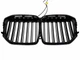 Ноздри M-Look LED (2019-2022, черный глянец) для BMW X7 G07 2019- гг - изображение 8