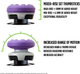 Накладки на стики KontrolFreek FPS Freek Galaxy для PS5 DualSense и PS4 DualShock 4, High-Rise + Mid-Rise - purple - изображение 4