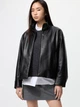 Куртка из искусственной кожи женская Uniqlo 490148469 M Черная (1159851802) - изображение 1