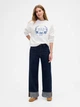 Свитшот на флисе женский GAP 321187600 L Молочный (1162004387) - изображение 4