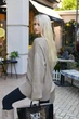 Кардиган женский вязаный оверсайз из шерсти и акрила на пуговицах G&M k-132689 42-48 Размер цвет бежевый - изображение 2