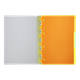 Книга канц. на спір. А4 120арк. # офс. BUROMAX NEON, пласт.обкл. з розділ. та перфорацією, жовта /BM.24349911-08/ - изображение 8