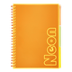 Книга канц. на спір. А4 120арк. # офс. BUROMAX NEON, пласт.обкл. з розділ. та перфорацією, помаранчева /BM.24349911-11/ - изображение 1
