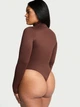 Боді Victoria's Secret BODYWEAR by Victoria with FeatherSoft™ Innovation Turtleneck Bodysuit М Коричневий(26953487) - изображение 2