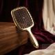 Щітка для волосся Janeke Superbrush, золота з коричневими зубцями AUSP230 - зображення 2