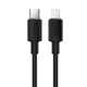Кабель ACEFAST C25-01 USB-C to L silicone charging data cable Black - изображение 2