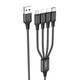 Кабель HOCO X76 4-in-1 Super charging cable (iP+iP+Type-C+Micro) Black - изображение 1