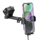 Автотримач для телефона з БЗП HOCO HW5 Journey wireless fast charging car holder(center console) Black - изображение 4