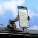 Автотримач для телефона з БЗП HOCO HW5 Journey wireless fast charging car holder(center console) Black - изображение 7