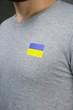 Чоловіча футболка з прапором на грудях Intruder сіра трикотажна бавовняна патріотична повсякденна стильна класична для чоловіків/M - зображення 3