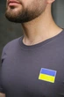 Чоловіча футболка з прапором на грудях Intruder темно-сіра трикотажна бавовняна патріотична повсякденна стильна класична для чоловіків/3XL - зображення 2