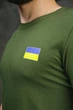 Чоловіча футболка з прапором на грудях Intruder хакі трикотажна бавовняна патріотична повсякденна стильна класична для чоловіків/XL - зображення 5