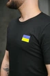 Футболка чоловіча з прапором на грудях Intruder чорна трикотажна бавовняна патріотична повсякденна стильна класична для чоловіків/XXL - зображення 8
