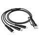 Кабель Hoco 6-в-1 USB-A + Type-C на Micro USB + Type-C + Lightning Черный (X123) - изображение 1