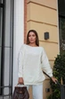 Свитер женский базовый молочного цвета 39416 One Size - изображение 6