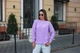 Свитер женский базовый сиреневого цвета 39421 One Size - изображение 4
