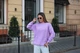 Свитер женский базовый сиреневого цвета 39421 One Size - изображение 6