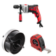 Набор для монтажа INTERTOOL: дрель WT-0119 + корончатые сверла BT-0021 + рулетка MT-0306 - изображение 1