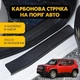 Наклейки на пороги Jeep RENEGADE Джип Ренегейд 2014- Цвет Черный Карбон Комплект 4 штуки - изображение 1