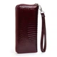 Женский кожаный кошелек на молнии SERGIO TORRETTI LR W38 dark-red - изображение 3