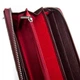 Женский кожаный кошелек на молнии SERGIO TORRETTI LR W38 dark-red - изображение 5