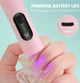 Мощный аккумуляторный портативный UV/LED фонарик для маникюра без бренда с таймером и дисплеем мгновенная фиксация для наращивания 5 w 395 нм 5 V 1 A розовый - изображение 3