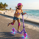 Самокат двухколесный складной фиолетовый с светящимися колесами 200мм Scooter Pusher 5351 Violet - изображение 10