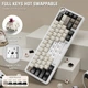 Клавиатура беспроводная ATTACK SHARK X66 Strawberry RGB USB/Bluetooth/Wireless Cheese White (X66CW_AS) - изображение 8