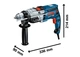 Ударний дриль Bosch Professional PRO GSB 20-2 850 Вт 3000 об/хв 13 мм з кейсом (060117B400) - зображення 3