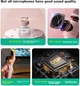 Микрофон Soaiy MC8AI караоке беспроводной со звуковой картой, розовый - изображение 4