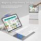 Чехол-клавиатура JKSML Серый для iPad Pro 11" (1 2 3 4 поколения) раскладка QWERTZ Bluetooth со съемной клавиатурой и держателем для стилуса - изображение 4