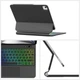 Клавиатура-чехол SENGBIRCH для iPad Air 13" (M2/M3) 2024-2025 и iPad Pro 12.9" (3-6 поколение 2018-2022) черная с тачпадом RGB-подсветкой раскладка QWERTZ немецкая PU-кожа - изображение 3