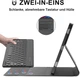 Чохол-клавіатура WAVATA чорний для Samsung Galaxy Tab S10 Ultra 2024 / S9 Ultra / S8 Ultra (14.6") розкладка QWERTZ - зображення 5