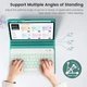 Чохол-клавіатура BLUTLOTUS Бірюзовий (Teal) для iPad 11-го покоління 2025 (A3354/A3355/A3356) розкладка QWERTZ підсвітка фоліо з відокремлюваною клавіатурою та тримачем для олівця - зображення 5