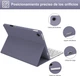 Клавиатура-чехол IVEOPPE для Lenovo Tab M10 Plus 3rd Gen 10.61" 2022 (TB-125FU/TB-128XU) Lenovo Xiaoxin Pad 2022 10.6" Lenovo K10 Pro Moto Tab G62 Violet Grey с раскладкой QWERTY и держателем для стилуса - изображение 7