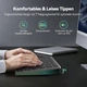 Клавиатура TECKNET KB006 Bluetooth 5.0 и 2.4G беспроводной до 4 устройств раскладка QWERTZ (немецкая) ультратонкая компактная - изображение 4