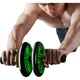 Duweike Ab Wheel, роликовий тренажер для пресу з двома колесами, фітнес-обладнання для домашнього використання, подвійне колесо чорного та зеленого кольорів - изображение 1