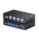 KVM-перемикач Jinghua U401 4-портовий USB Чорний (Q311) - зображення 4