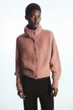 Кардиган жіночий COS spread-collar textured alpaca cardigan 1203300002 XS Рожевий - изображение 1
