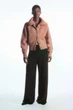 Кардиган жіночий COS spread-collar textured alpaca cardigan 1203300002 XS Рожевий - изображение 2