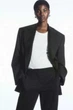 Штани жіночі COS high-waisted pintucked trousers 1211150001 XS Чорний - изображение 4