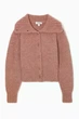 Кардиган жіночий COS spread-collar textured alpaca cardigan 1203300002 XS Рожевий - изображение 6