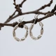 Сережки кільця Rope Ring 57022 розмір 26х3 мм вага 4.4 г позолота Біле Золото - зображення 1