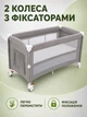 Дитяче ліжечко-манеж Happy 128 x 64 см до 15 кг з колесами та сумкою (49675848) - зображення 5