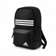 Рюкзак Adidas черный с фирменными полосками, городской, спортивный, с карманами на молнии - изображение 1