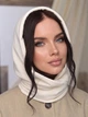 Женский капор Mikayla велюровый двойной молочный - изображение 2