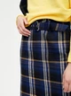 Юбка миди Pull & Bear 9398/382/400-AAPI прямая в клетку тартан синяя размер L с ремнем на талии и высокой посадкой 100% хлопок - изображение 4